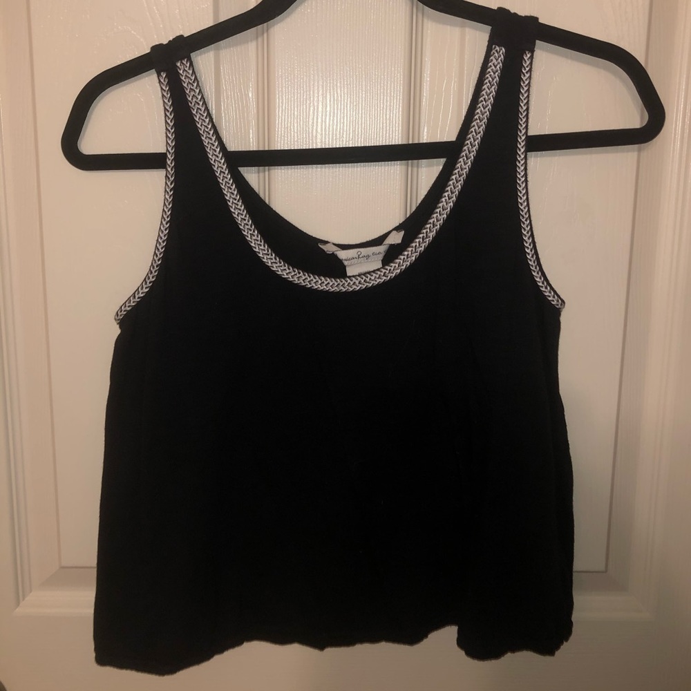 American Rag Black Crop Top Tank Size S